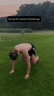 Bear-plank shoulder taps demonstration