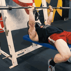 Barbell bench press demonstration