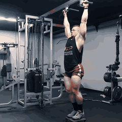 Hanging knee raise demonstration