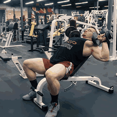 Incline dumbbell press demonstration