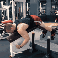 Lying leg curl demonstration